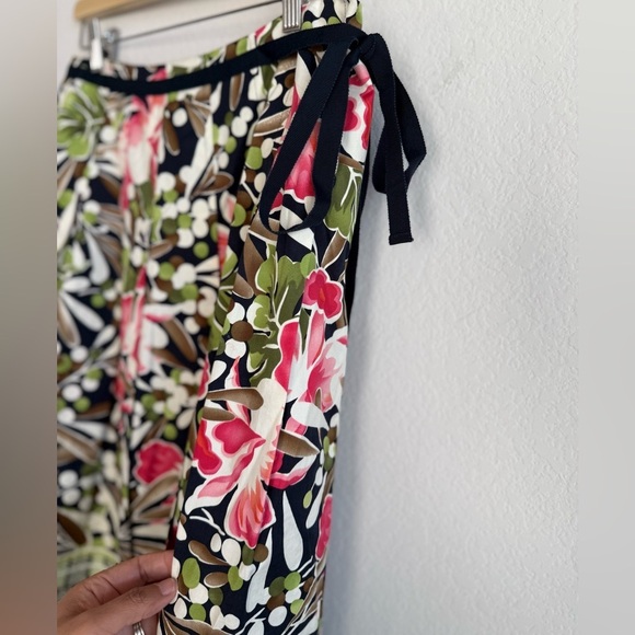 Talbots Floral Colorful Pleated A Line Midi Lined Zip Skirt‎ Women’s 10 Petite - Picture 5 of 12